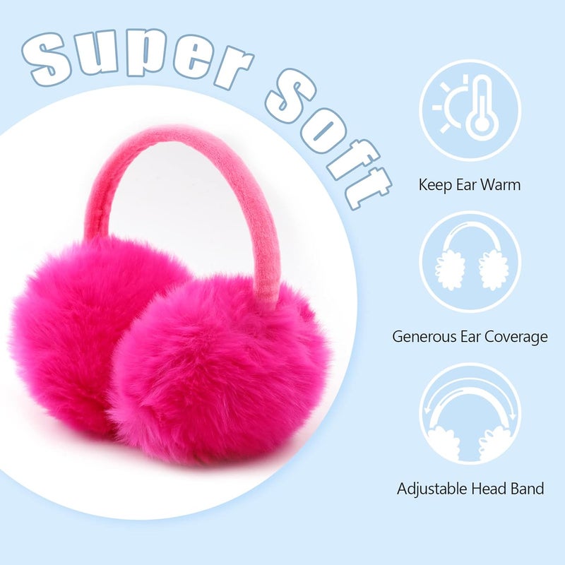FSTEOE Winter Ear Muffs Women Warm Earmuff Girls Ear Warmers Soft Plush Outdoor Adjustable Ear Cover - Image 4